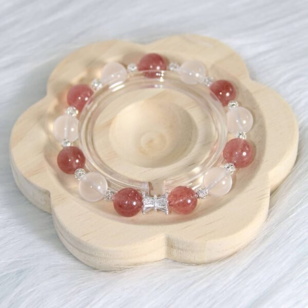 Strawberry Quartz Bracelet, Handmade Design of Natural Crystal Bracelet - 图片 2