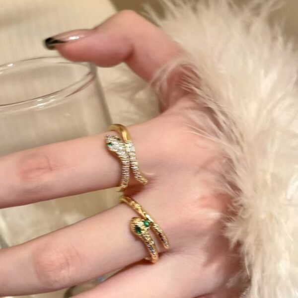 Maillard Retro Gold Sunflower Tiger Eye Ring | New Arrival | High-End Ring with Niche Design and Luxurious Jewelry - 图片 2