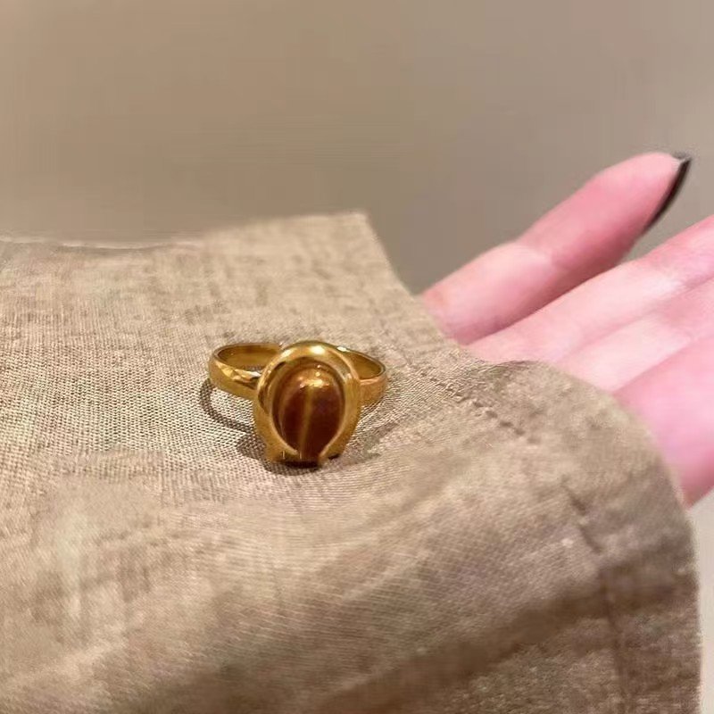 Single Tiger Eye Ring J0989B