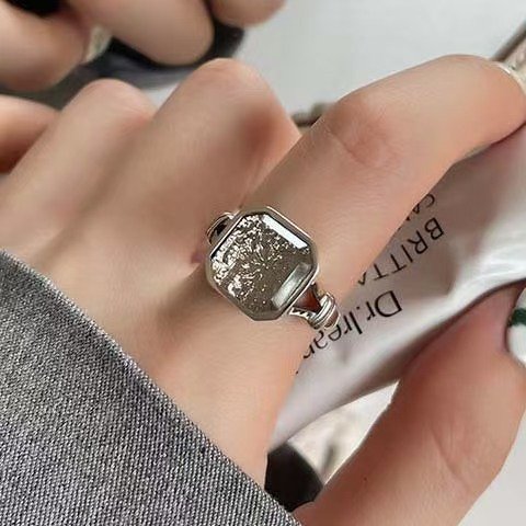Aquamarine Crystal Ring