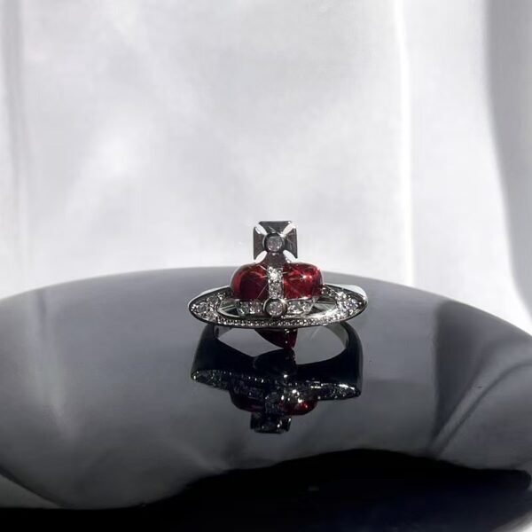 New Arrival Red Enamel Sweet Punk Ins Minimalist Fashion Niche Design Exquisite High-End Personal Ring - 图片 17