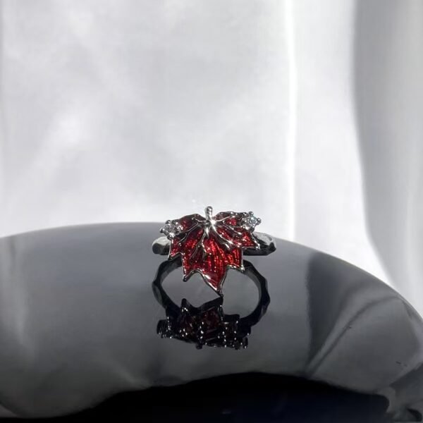 New Arrival Red Enamel Sweet Punk Ins Minimalist Fashion Niche Design Exquisite High-End Personal Ring - 图片 14