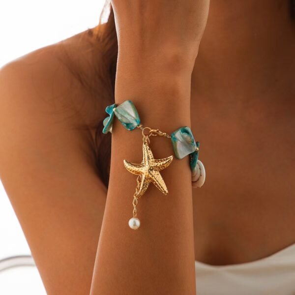 INS Ocean Style Shell and Starfish Necklace | Irregular Design for Charming Resort Vibes - 图片 18