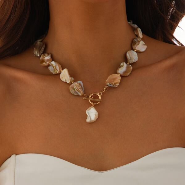 INS Ocean Style Shell and Starfish Necklace | Irregular Design for Charming Resort Vibes - 图片 15