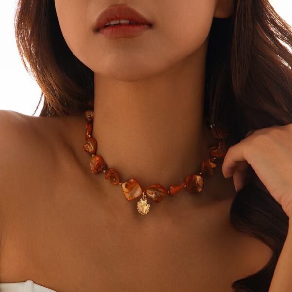 INS Ocean Style Shell and Starfish Necklace | Irregular Design for Charming Resort Vibes - 图片 10