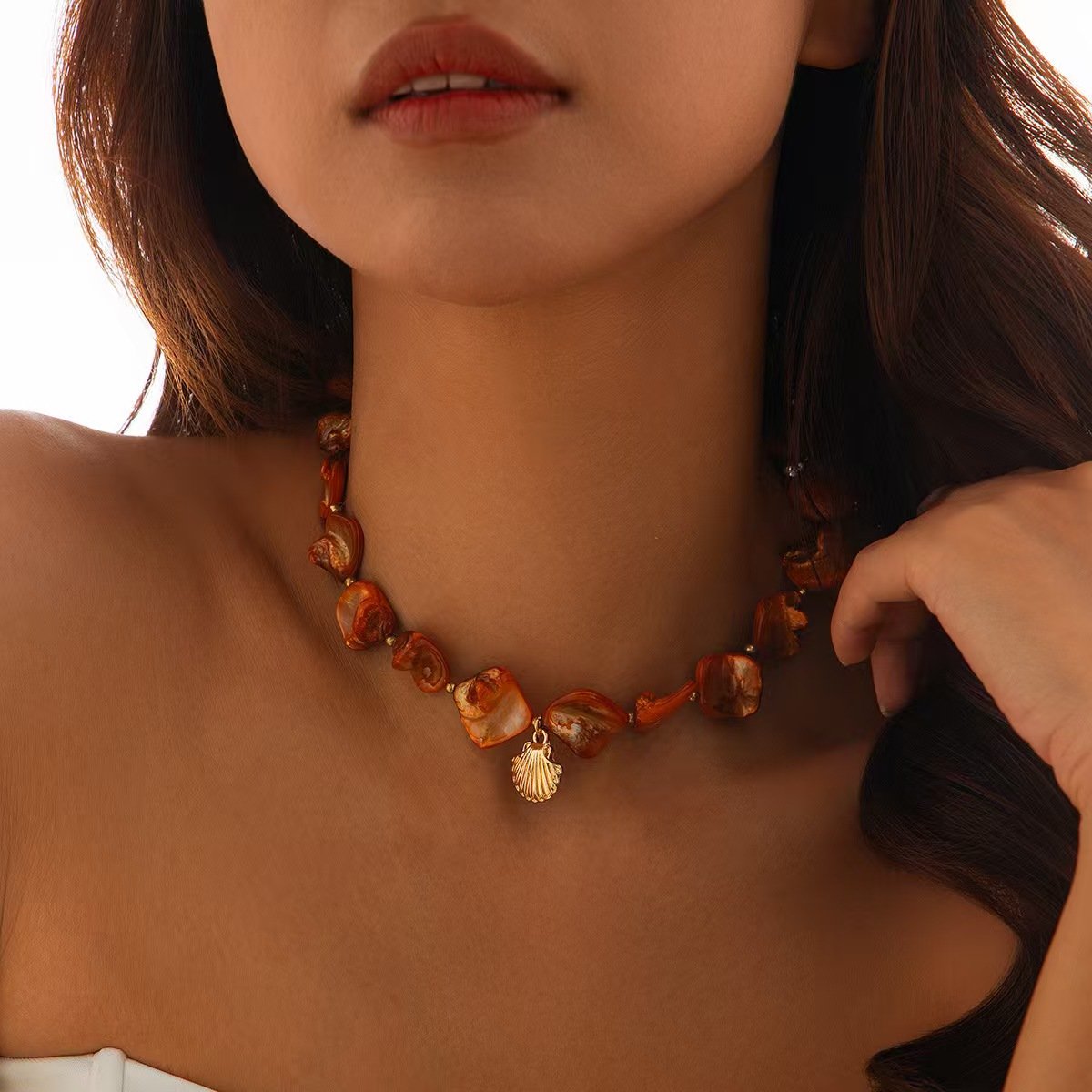 04 Necklace Orange 6640