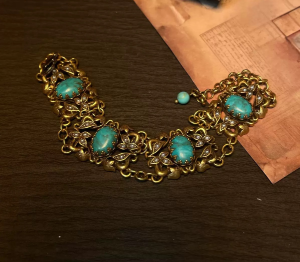 Eternal Bloom" Turquoise Bracelet - 图片 4