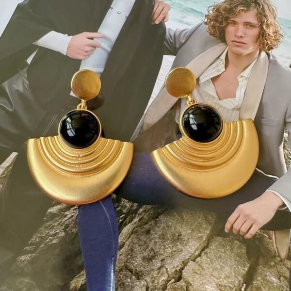 "Sunset Eclipse" Statement Earrings - 图片 3